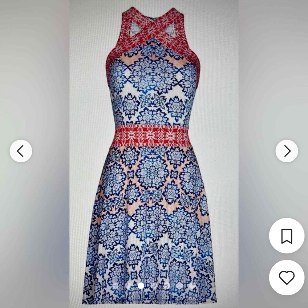 BCBG MAXAZRIA. Halter mini dress